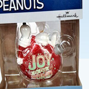 Peanuts Snoopy on Ornament "JOY TO THE WORLD" Christmas Ornament by Hallmark